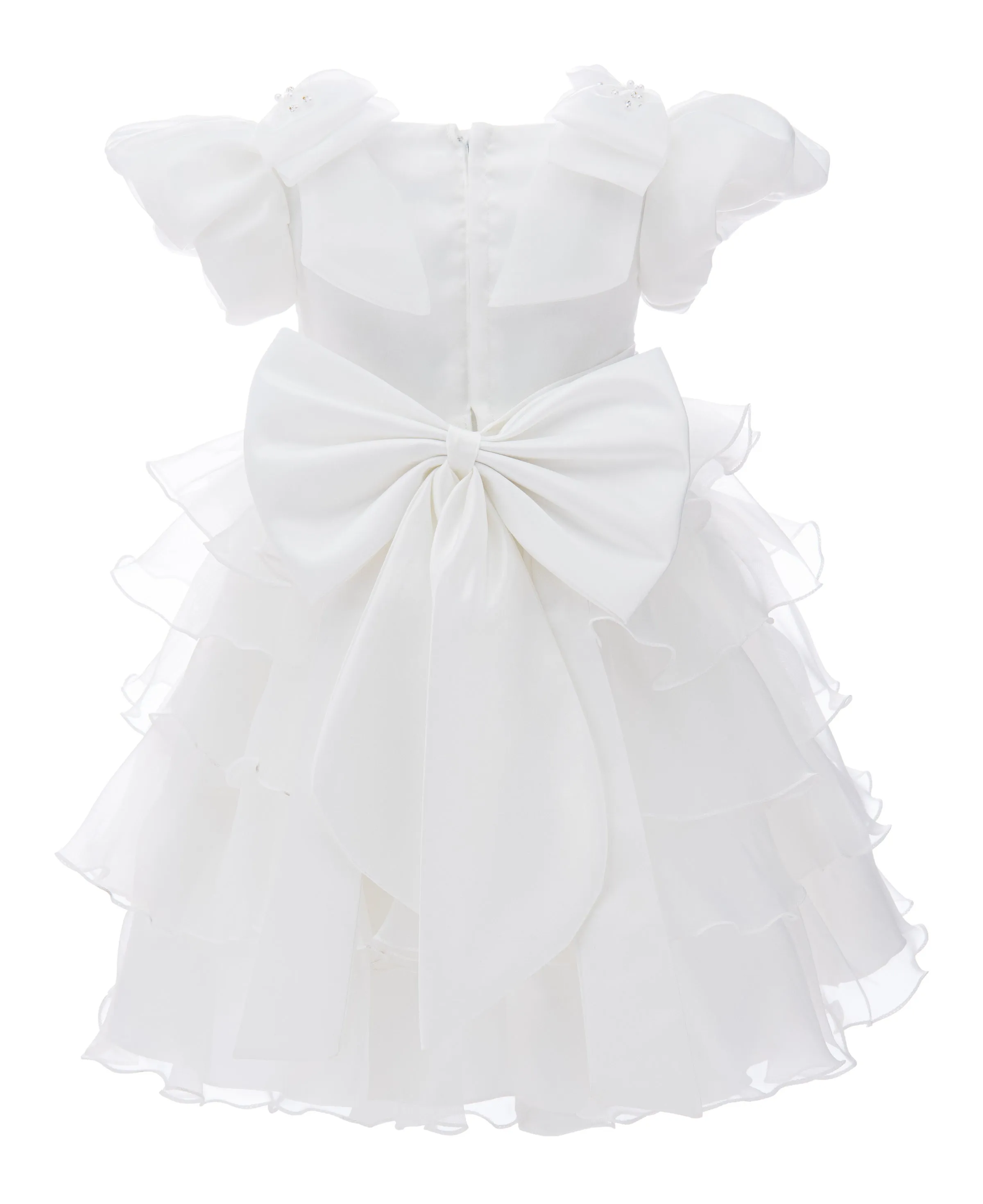 White Bonaventura Ruffle Dress