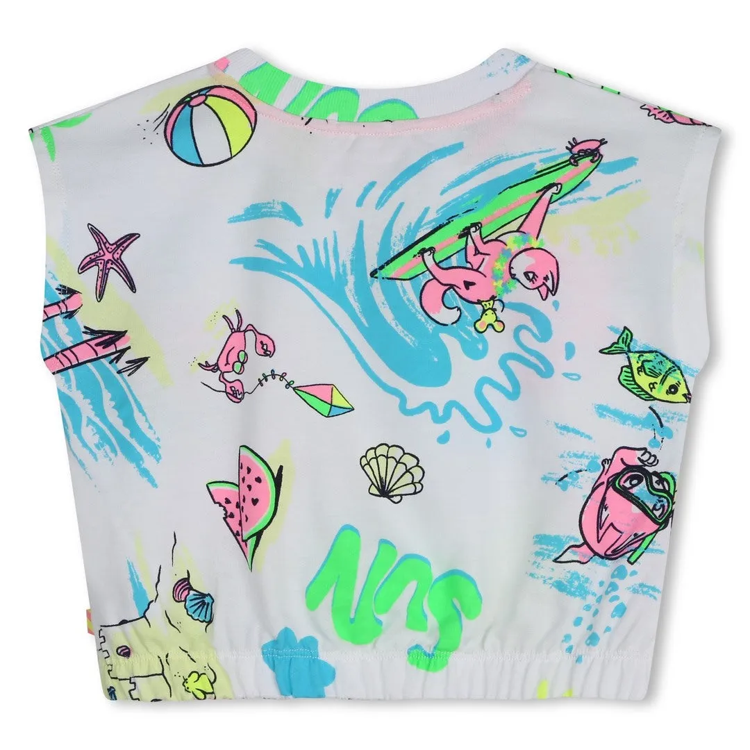 White Surf Sleeveless Sweater