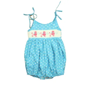 Zuccini Girls Blue | White | Pink Dogs Romper